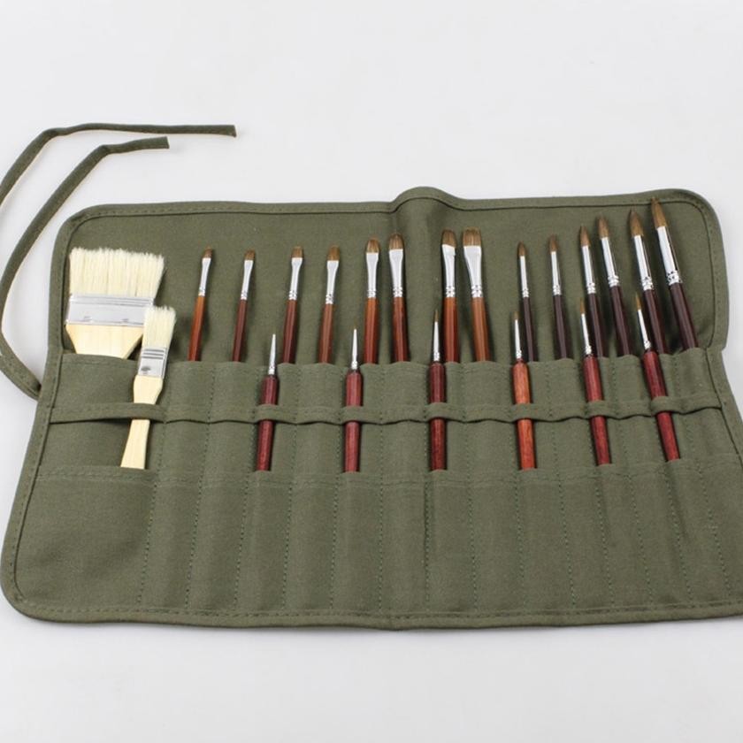 

Premium 16/30 Holds Alat Lukis Kuas Cat Air Minyak / Set Kuas Lukis Cat Air Minyak Nylon Paint Brush / Tas Penyimpanan Kuas Lukis Tempat Pencil Gambar Roll High Quality
