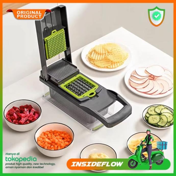 Potato Chipper Alat Pemotong Stik Kentang Goreng Pisau Potong Kentang Sayur Wortel Bawang Kripik Co