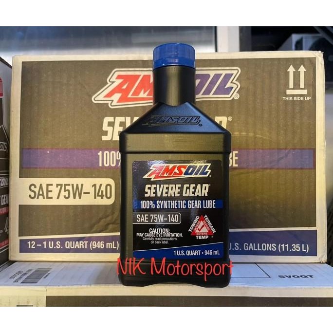 Murah Amsoil Severe Gear 100% Synthetic Gear Lube 75W90 / 75W140 - Amsoil Oil Lsd - 946Ml