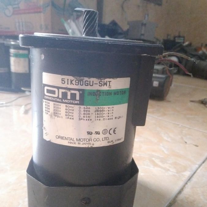 Dinamo Motor Oriental 90W 220V Tampa Gearbox New Stok