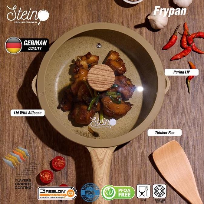 Murah Stein Cookware Diamond 2 Set | Set Panci Wajan 8In1