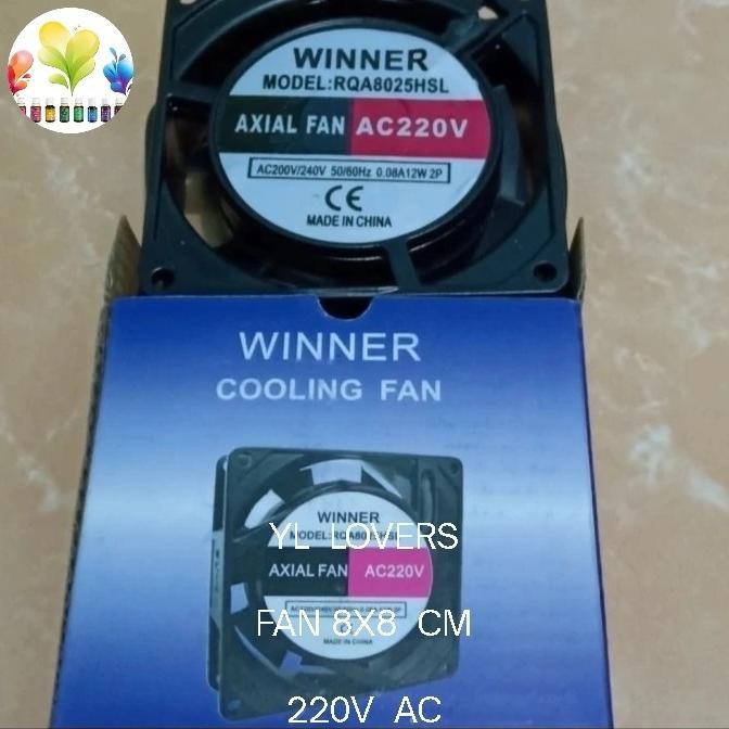 Fan Winner 8X8 220V /Kipas 8Cm 220V/Exhaust 8Cm 220V/Axial Fan 8Cm Ac New Stok