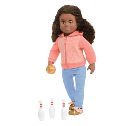 Our Generation Perfect Strike bowling suit aksesoris boneka 18 inch