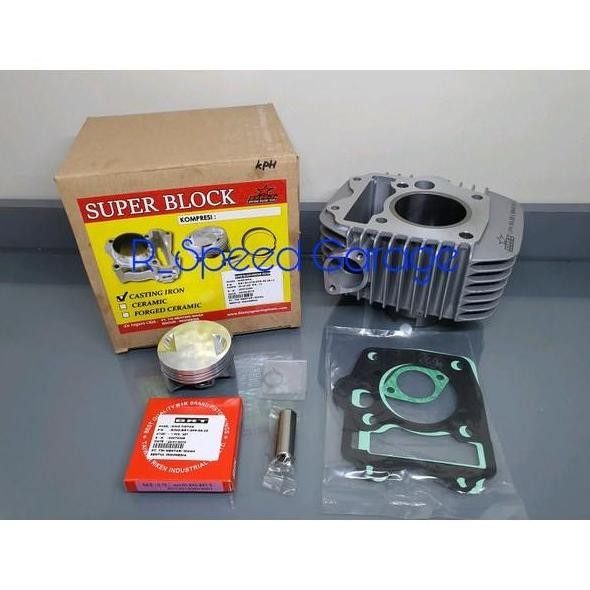 Murah Blok Cast Iron & Forged Piston Brt Karisma & Supra X 125 Kph 55.25