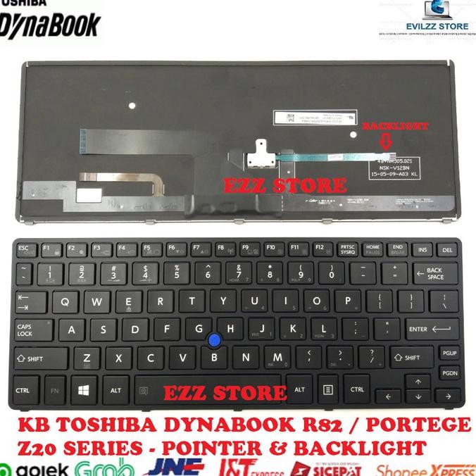 Keyboard Toshiba Dynabook R82 R82/A R82/B R82/D R82/P R82/Pg R82/Pgp R82/Pgq R82/T R82/U Pr82Aagdja7