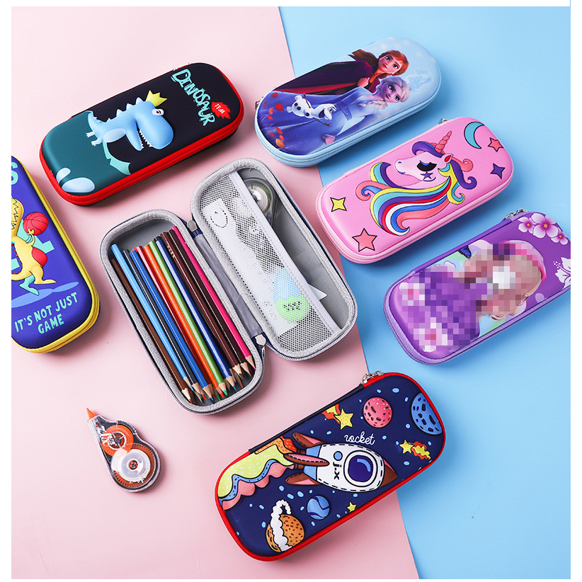 

Children's Creative Pencil Case Pen Bag Cartoon Pen Bag3D Cute Stationery Box for Girls and Boys, Large Capacity IUSY