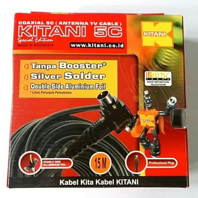 Kabel Antena Kitani 15 Meter/ Kabel CCTV Tanpa Boster