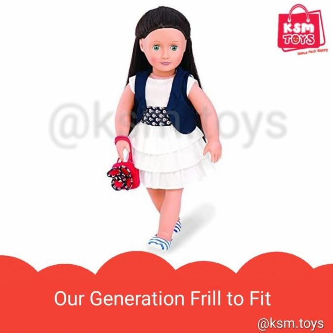 Aksesoris Our Generation Deluxe Set Frill to fit Set dress boneka 18