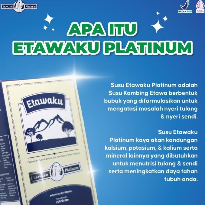 

Sale Etawaku Platinum Susu Kesehatan Tulang Dan Paru-Paru - 3 Box
