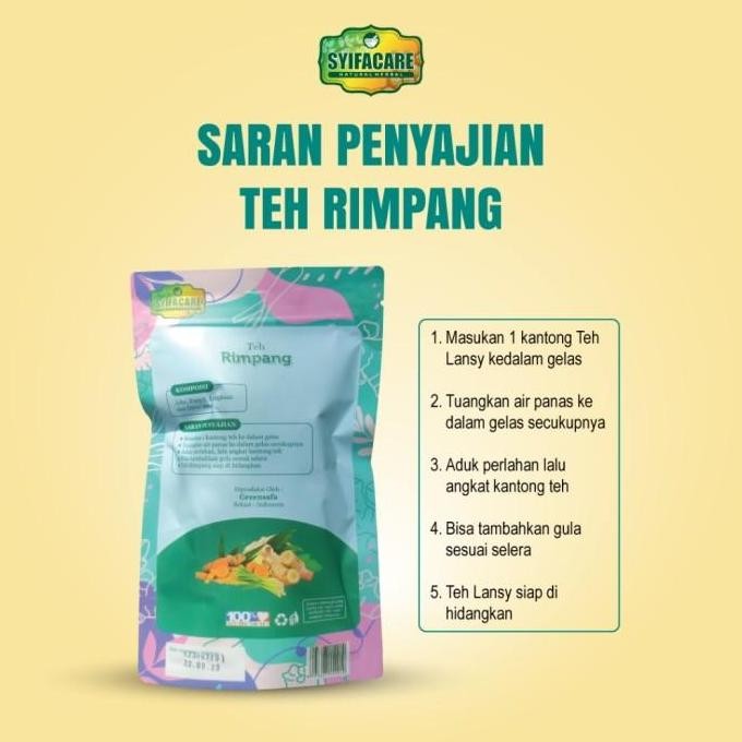 

Grosir Teh Rimpang Bpom Syifacare | Minuman Rempah Ala Jsr | Teh Imunitas I Teh Herbal Kunyit Sereh Lengkuas Jahe - Tea Instan
