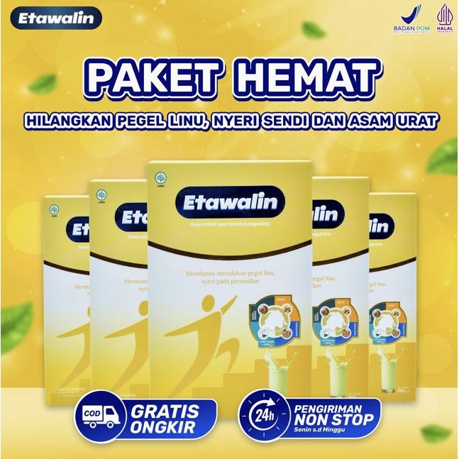 

Grosir Etawalin Paket 5 Box Solusi Bantu Atasi Masalah Tulang Dan Asam Urat