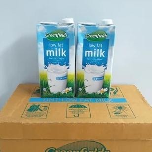 

susu greenfields greenfield low fat UHT 1 liter 1 L lt 1000 ml dus
