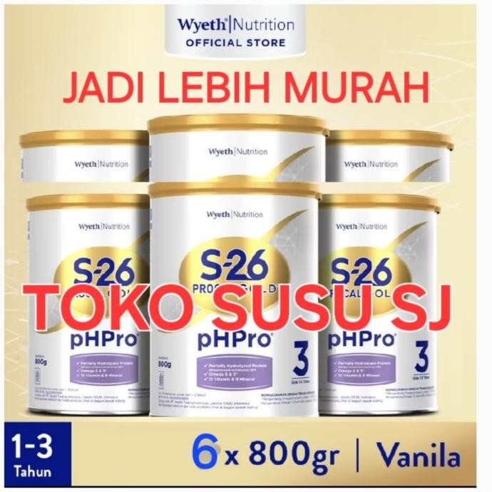 

Grosir S26 Procal Gold Phpro 3 800 Gram/800Gr/Nan Ph Pro 3 Susu