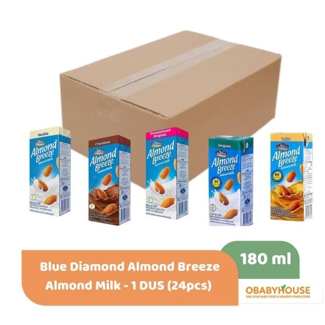 

Grosir Blue Diamond Almond Breeze Almond Milk 180 Ml - 1 Dus (24 Pcs)