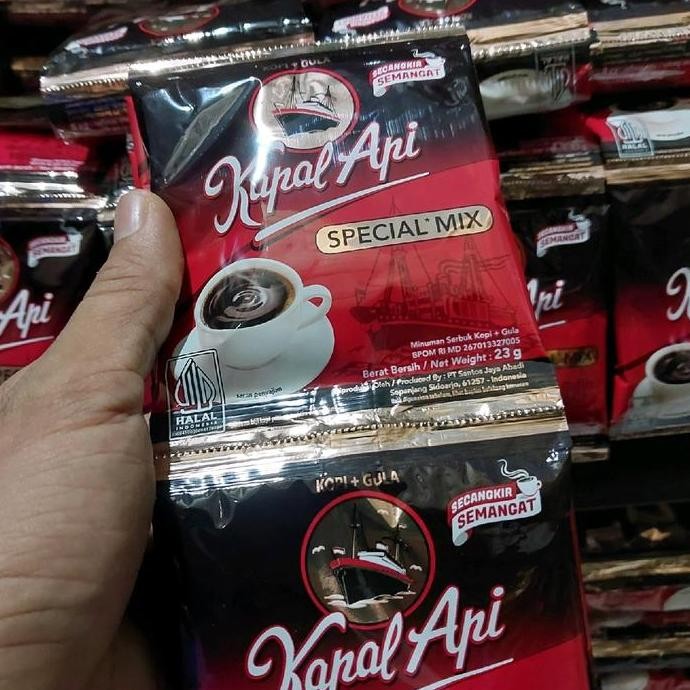 

Murah Paket 3 Renceng / 30 Sachet Kopi Kapal Api Special Mix - Coffee Hitam + Gula - Robusta - Luwak