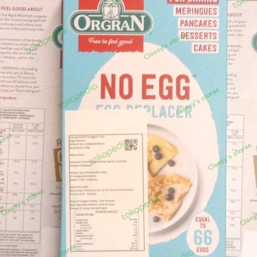 

Sale Orgran No Egg Replacer/Tepung Pengganti Telur 200 Gr