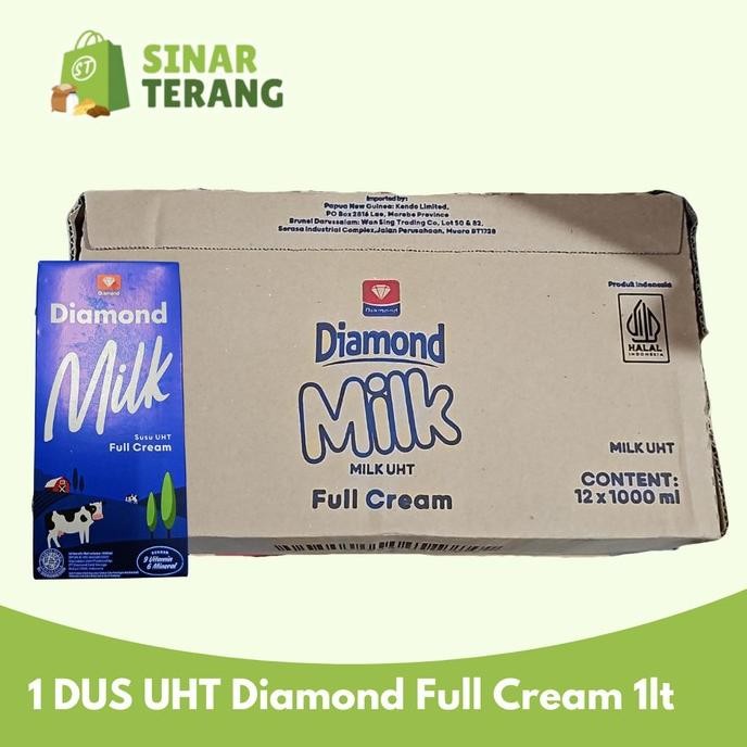 

Grosir 1 Dus Susu Uht Diamond Full Cream Plain 1 Ltr Grosir Karton