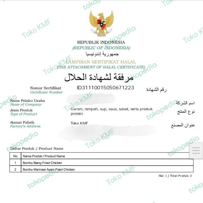 

Sale Bumbu Biang Fried Chicken Kentucky 5 Kg