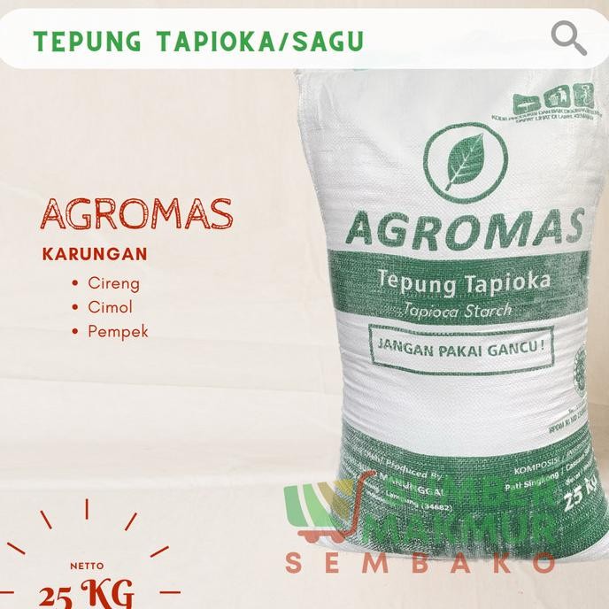 Promo Tepung Tapioka Cap Agromas Karung 25Kg