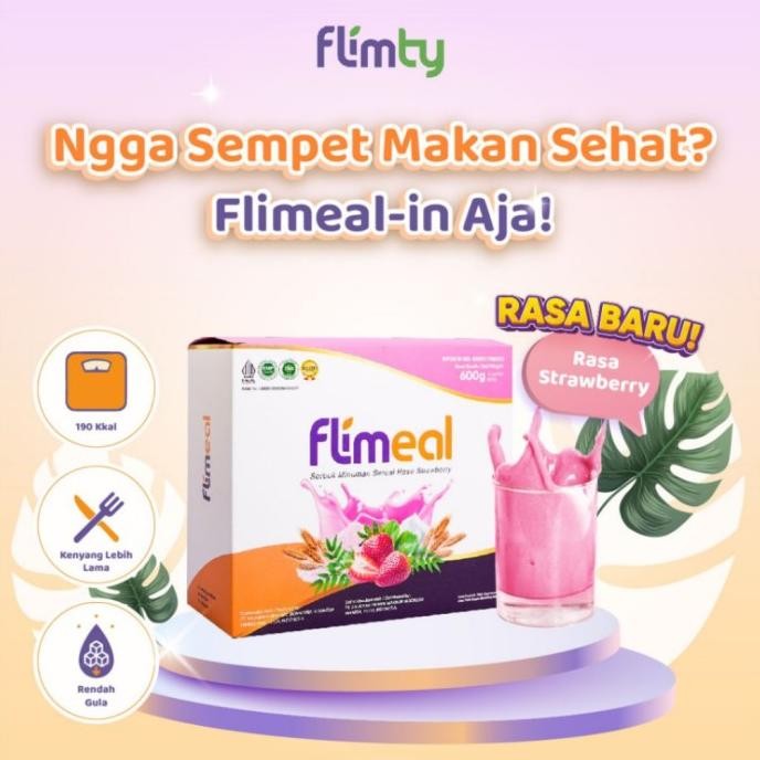 

Murah Flimeal (Meal Replacement) - 1 Box (Isi 12 Sachet) - Strawberry