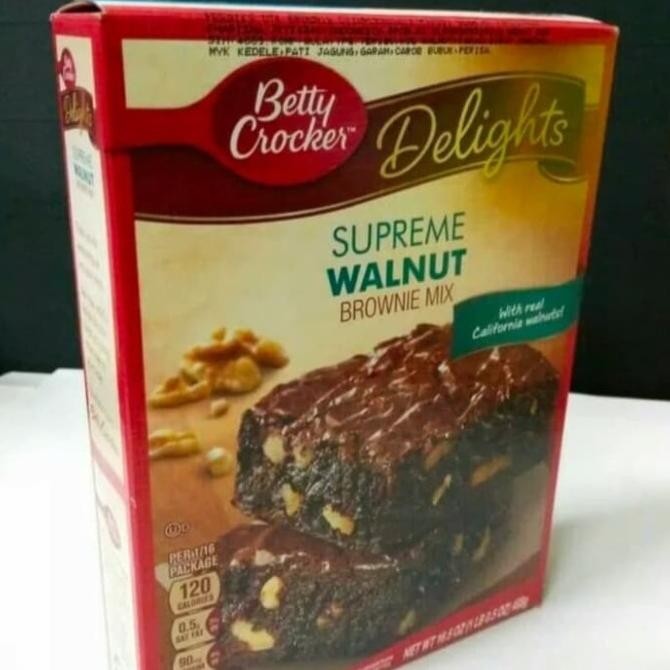 

Sale Betty Crokers Supreme Walnut Brownie Mix 467Gr Tepung