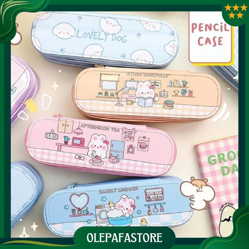 

Tempat Pensil 2 Layer Motif Lucu / Kotak Pensil Alat Tulis Style Korea / Pouch Pancil Case Waterproof Sale