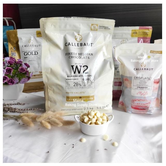 

Sale Callebaut Creamy Milk White Chocolate Callets Couverture W2 28% 1 Kg