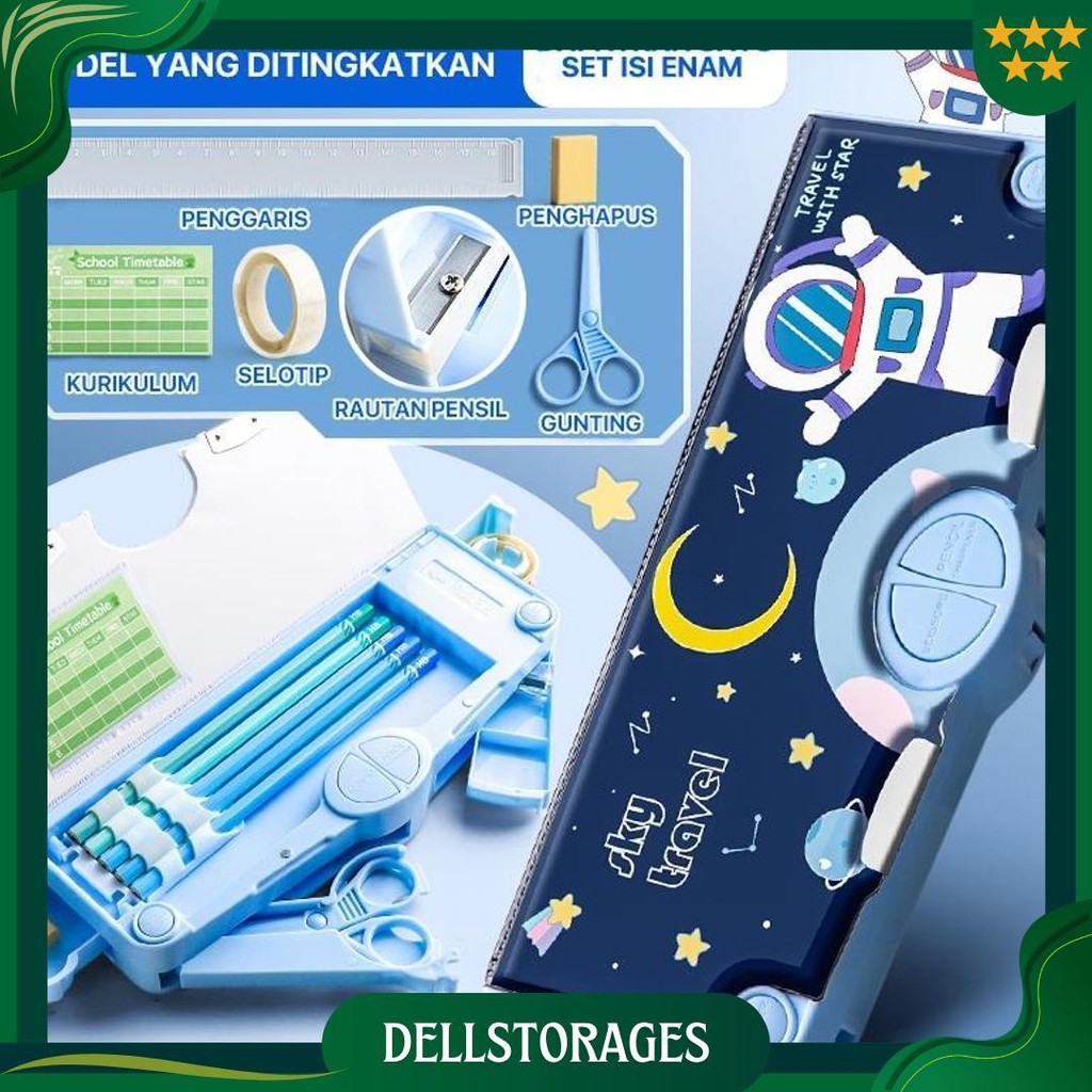 

Aimilo Tempat Pensil Multifungsi Kotak Pensil Anak Lengkap Peruncing Gunting Isolasi Penghapus Penggaris Alat Tulis Sekolah Gratis Ongkir