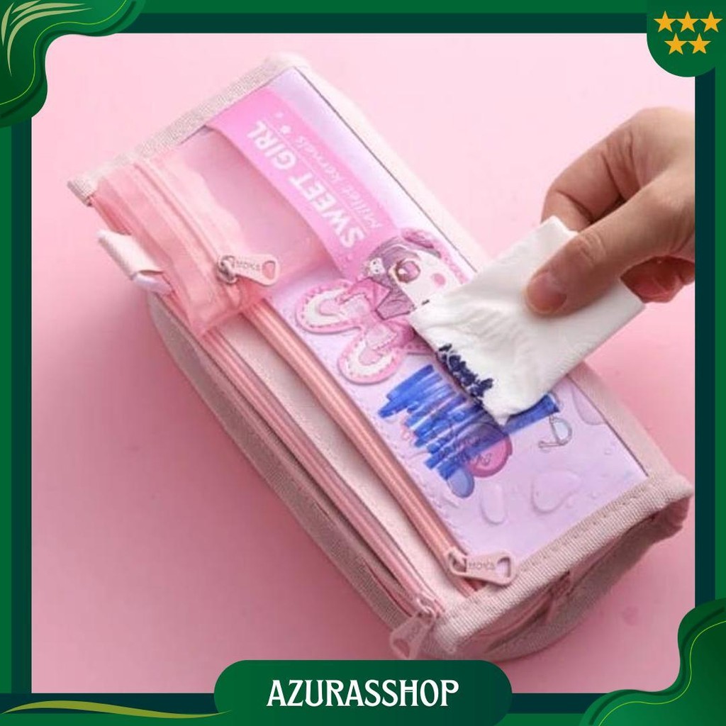 

( Mia ) K004 Kotak Pensil Ala Korean Student Motif Kartun Lucu / Tempat Pensil Karakter Kartun Lucu / Dompet Pensil Anak Sale