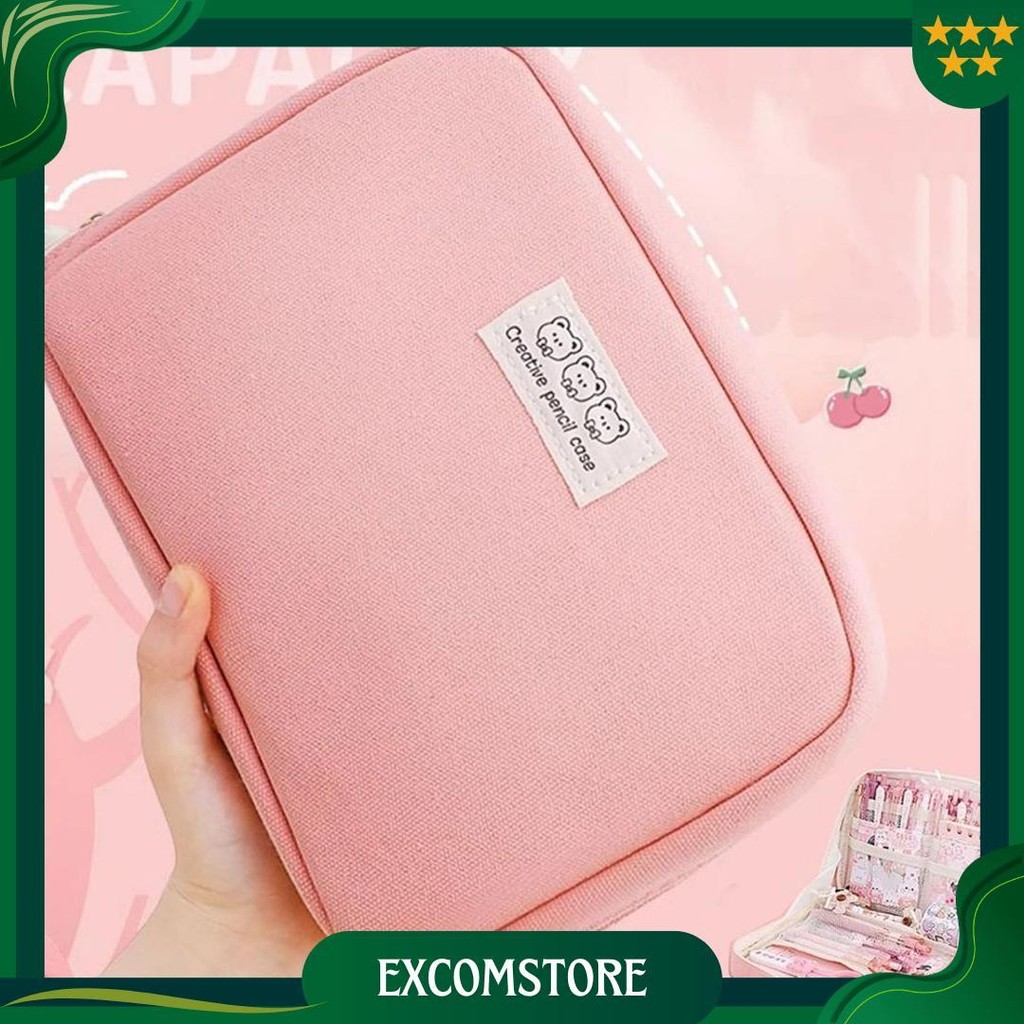 

8-Layer 12-Layer Super Large Capacity Pencil Case Kawaii Canvas Pencil Box Pen Pouch Organizer For Girls Back To School Stationery Supplies Ori
