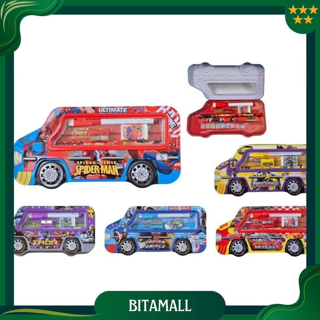 

Kotak Pensil Bahan Kaleng Model Truk Besar Pencil Case Tempat Pensil Best Seller