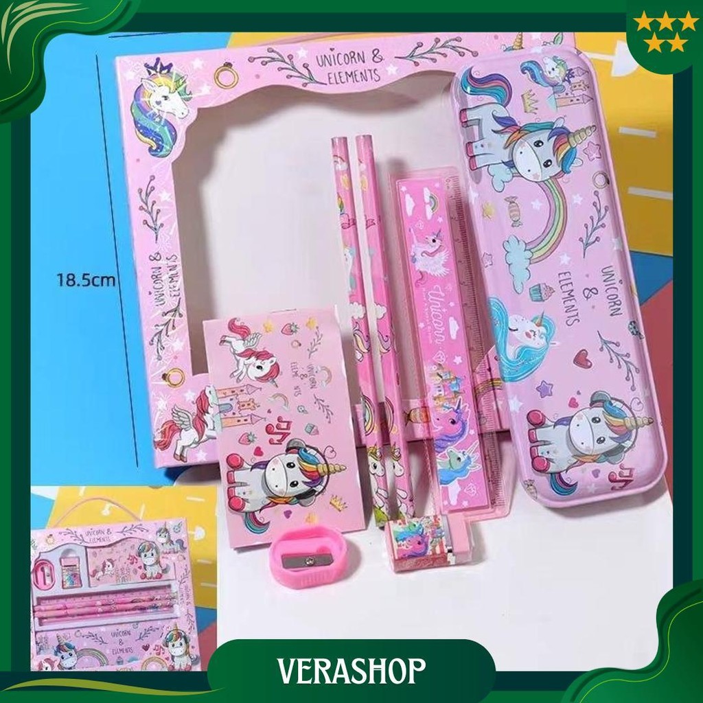 

Voova Set Kotak Pensil/ Set Box Hadiah Anak/ Set Stationery Alat Tulis Kotak Pensil Karakter Lucu Promo 4.4