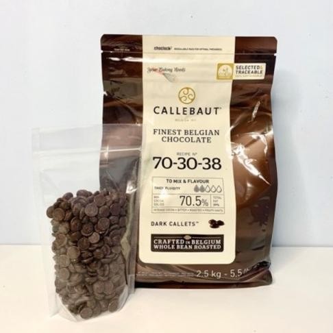 

Grosir Callebaut Dark Extra Bitter Chocolate 70% [ 2.5Kg , 250Gr Repack ]