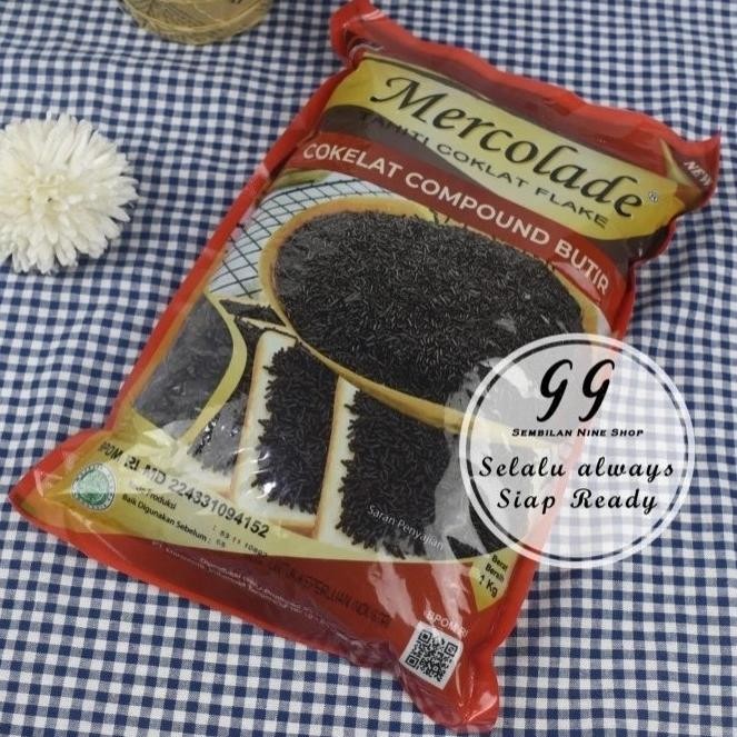 

Promo Mercolade Tahiti Dark Chocolate Flakes 1 Kg Cokelat Flake Kepingan Cok