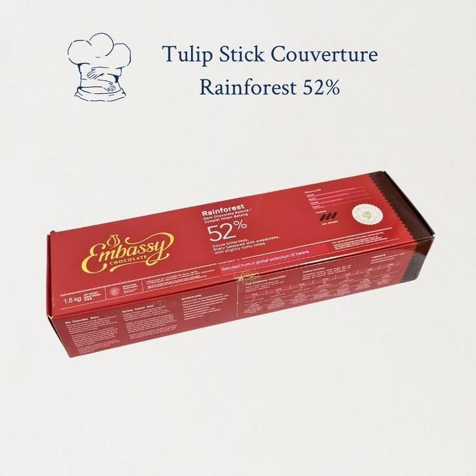 

Murah Tulip Stick Batons 52%/Embassy/Coklat Stik Couverture/Coklat Stik 52% 1,5Kg