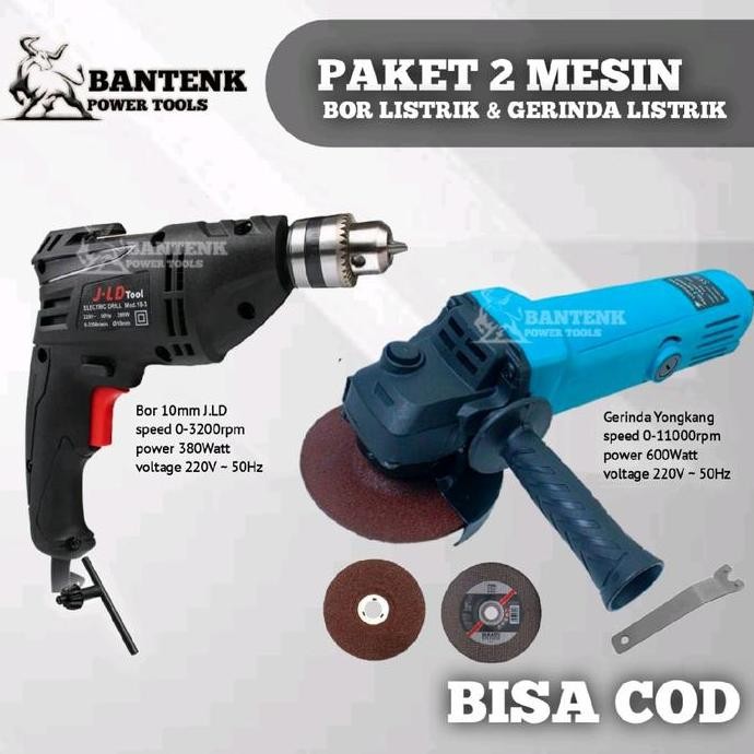 Promo Paket Mesin Bor Jld Dan Gerinda Yongkang Bor Dan Gerinda Listrik