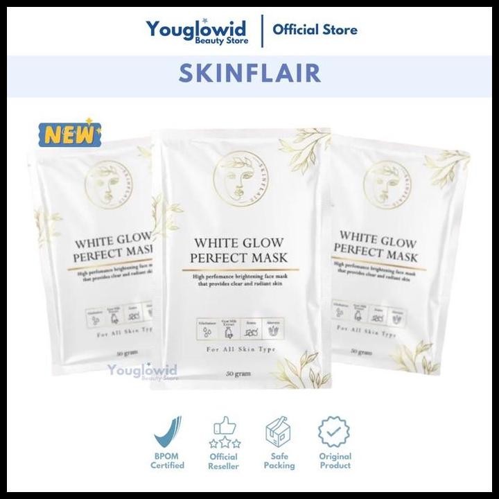 Terlaris SKINFLAIR - White Glow Perfect Mask Glutawhite Milky Body Lotion Instant Brightening Tone U
