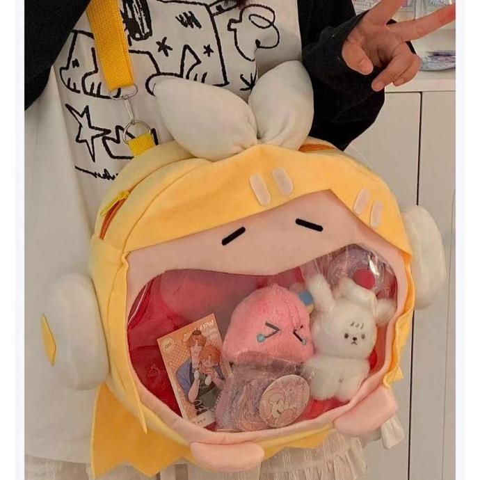 Murah & ORI kagamine len & rin purse bag tas selempang wanita tas boneka Fashion Motif Kartun Karakt