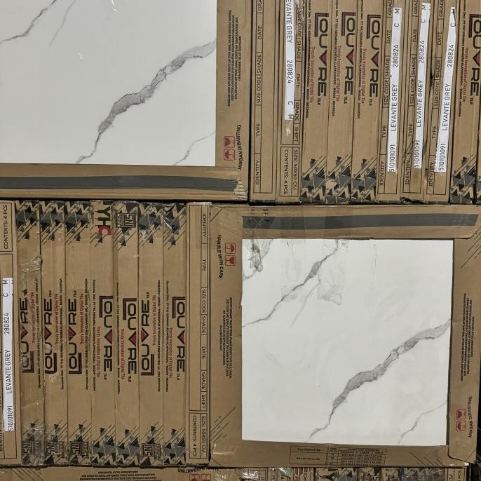 Kramik lantai motif marmer putih carara 50x50 H32