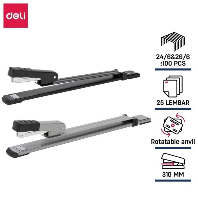 

DELI STAPLER / STAPLES - JILID BUKU -LONG REACH METAL 25SHEETS (E0334) ORIGINAL DAN TERPERCAYA