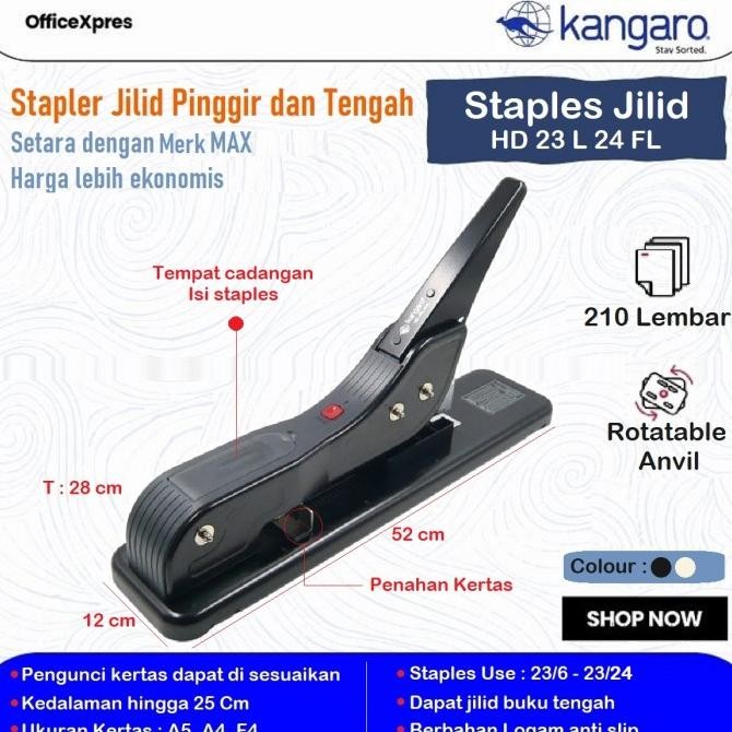 

HEKTER / ALAT STAPLER BESAR HD 23L24FL KANGARO SEJENIS MAX HD 12-L/17 ORIGINAL DAN TERPERCAYA
