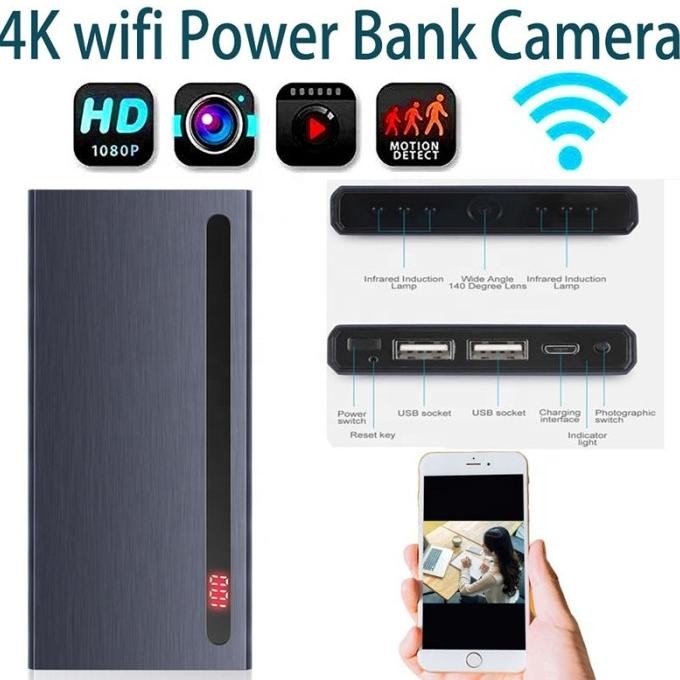 Powerbank Hidden Wifi Spy Camera 4K Kamera Tersembunyi Pengintai