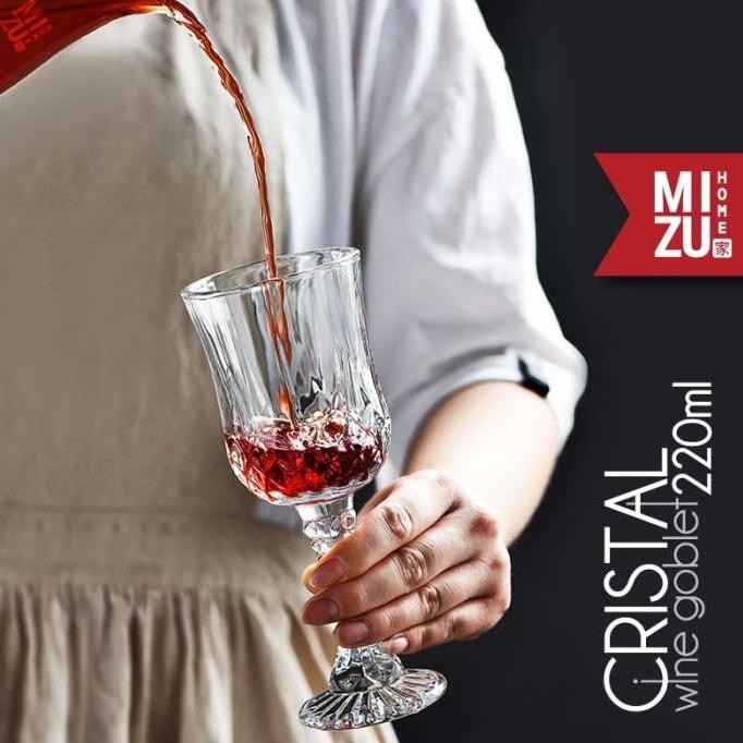 MIZU CRISTAL Wine Goblet Drinking Wine Gelas Red Wine Gelas Minum Air