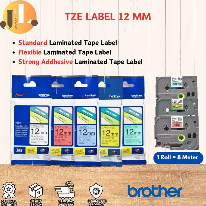 

Label Brother 12Mm Tze-131 231 631 - H110 D210 D450 D460Bt P300Bt E110 Co