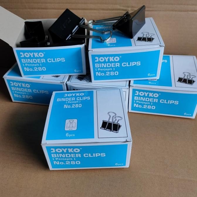 

binder clips no 280(jumbo,besar) satu pack isi 6pcs murah