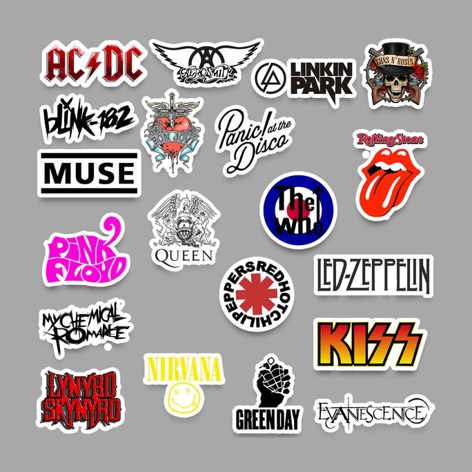 

STICKER PACK TUMBLR - ROCK BANDS [20 PCS] murah