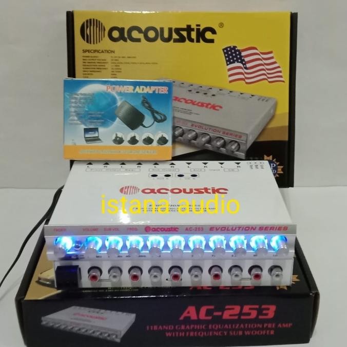 Parametrik Acoustic Ac-253 Pre Amp Acoustic Ac-253 + Adaptor 11 Band Co
