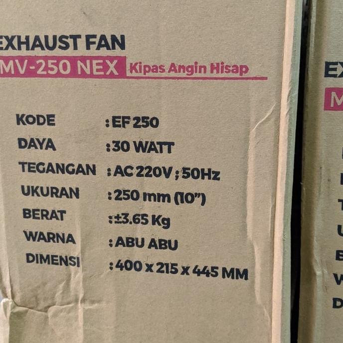 Exhaust Fan Maspion Mv 250 Nex 10" Blower Dinding 25Cm Gojek New Stok