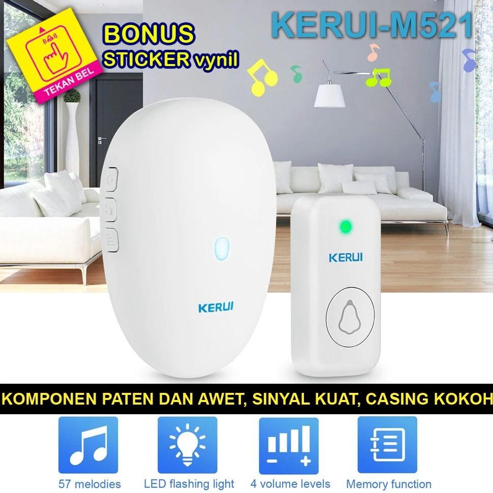 Bel rumah wireless KERUI M521 bel pintu ruko