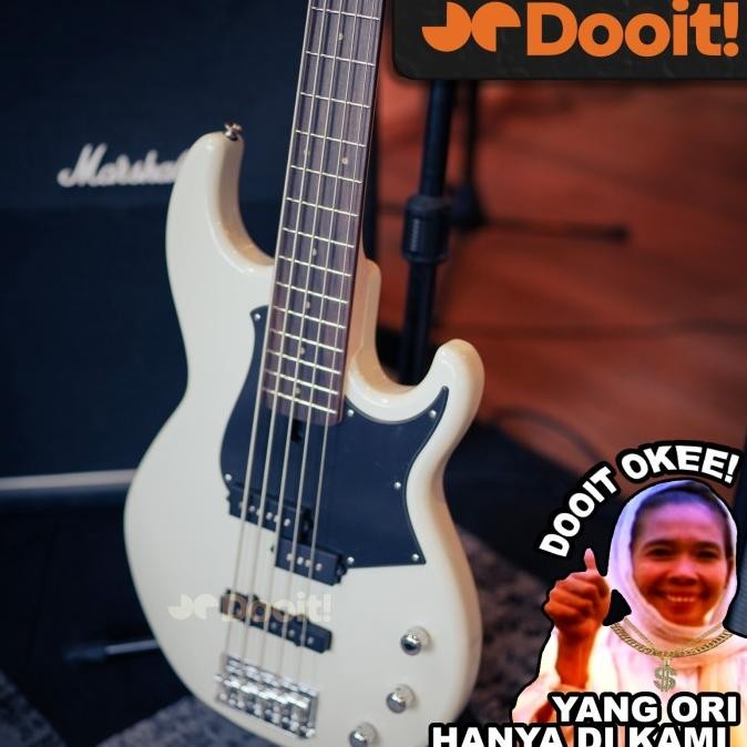 Yamaha Bb235 Bb 235 Electric Elektrik Bass 5 Senar String - Vintage White Co
